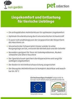 Sun Garden Buddy Orthopedisch Hondenkussen 120x72x10cm Antraciet -Huisdierbenodigdheden 877x1200