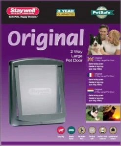 Staywell 777 Hondenluik - Large - Zilver/Tranparant -Huisdierbenodigdheden 991x1200